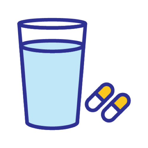 ZURZUVAE water and pills icon